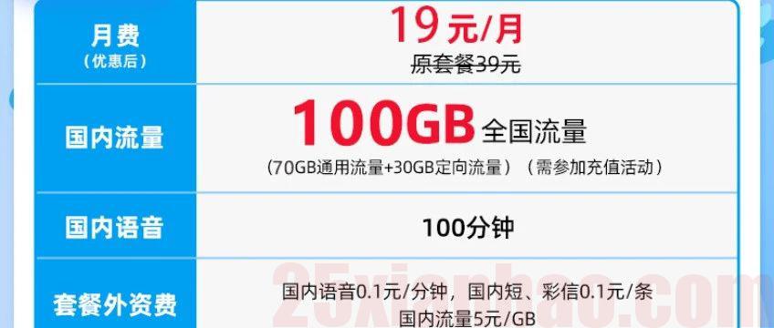 【长期｜极速发货】19包100G+100分钟，支持“无感”销户，可发北京！