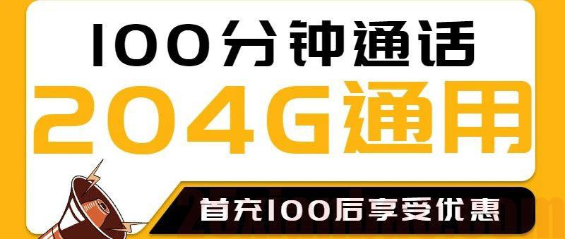 【选号-流量可结转】39元包204G通用100分钟，联通长期无双卡