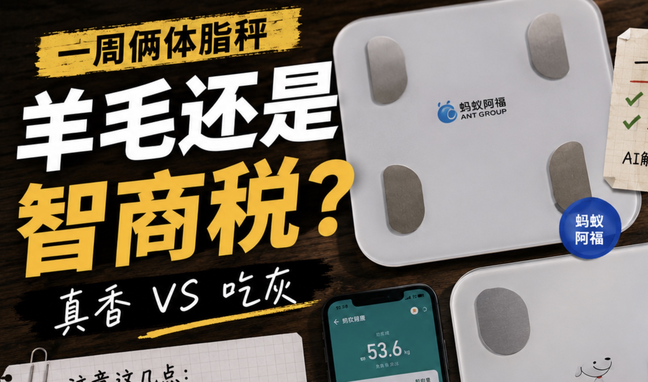 一周俩体脂秤，羊毛还是智商税？
