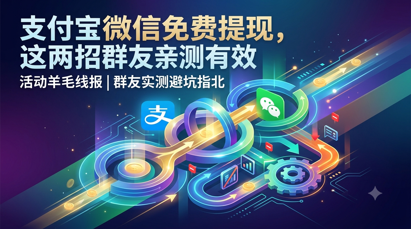 支付宝微信免费提现，这两招群友亲测有效