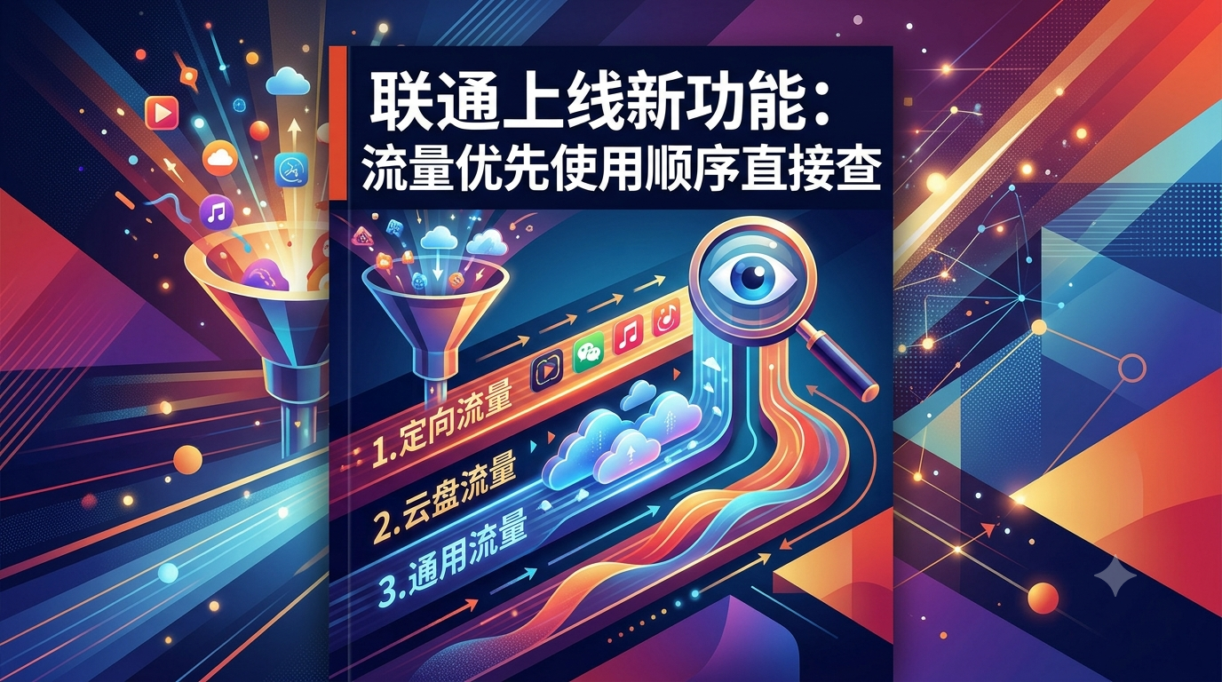 联通上线新功能：流量优先使用顺序直接查