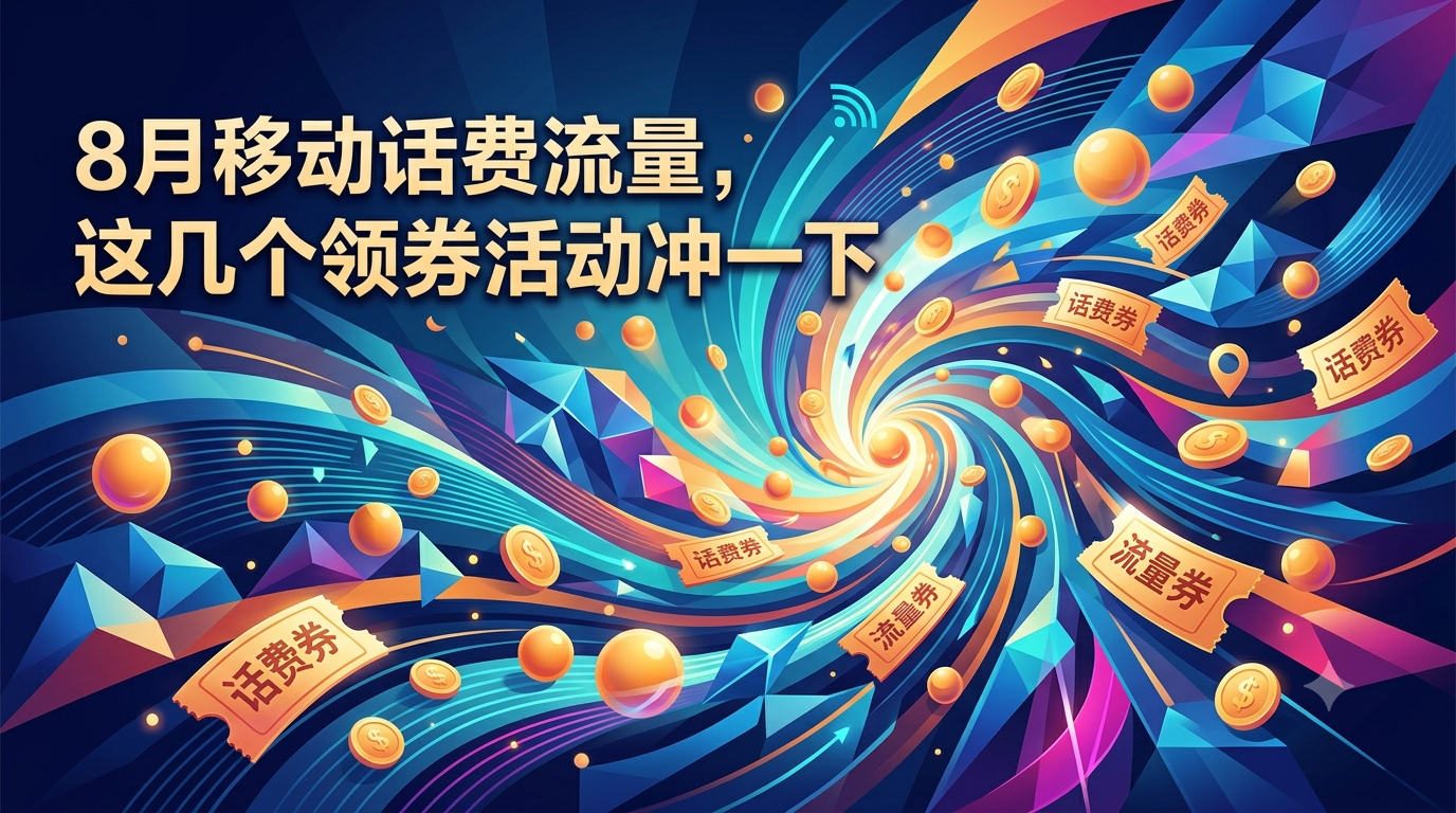 移动用户8月这波羊毛不少，群友整理了一批话费券、流量券活动，我筛选了能直接领或者