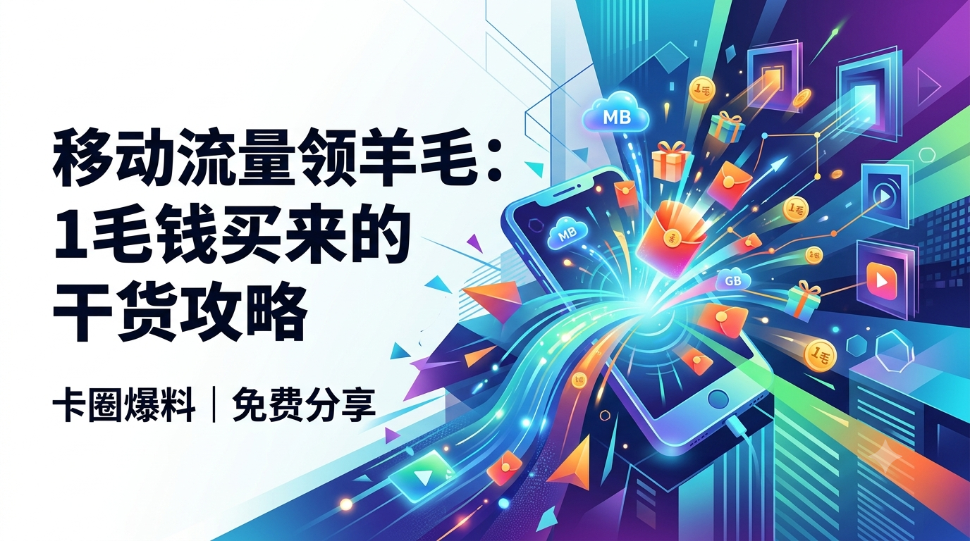 移动流量领取羊毛合集，1毛钱买来的攻略免费分享