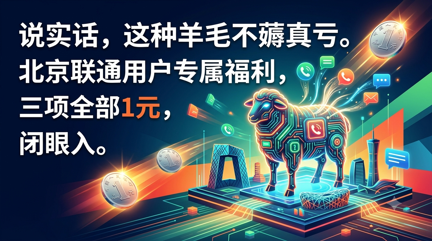 北京联通1元购，语音流量短信随便挑