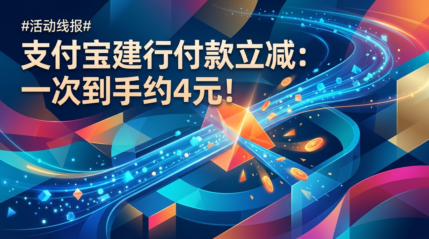 支付宝建行收款立减，一次到手约4元