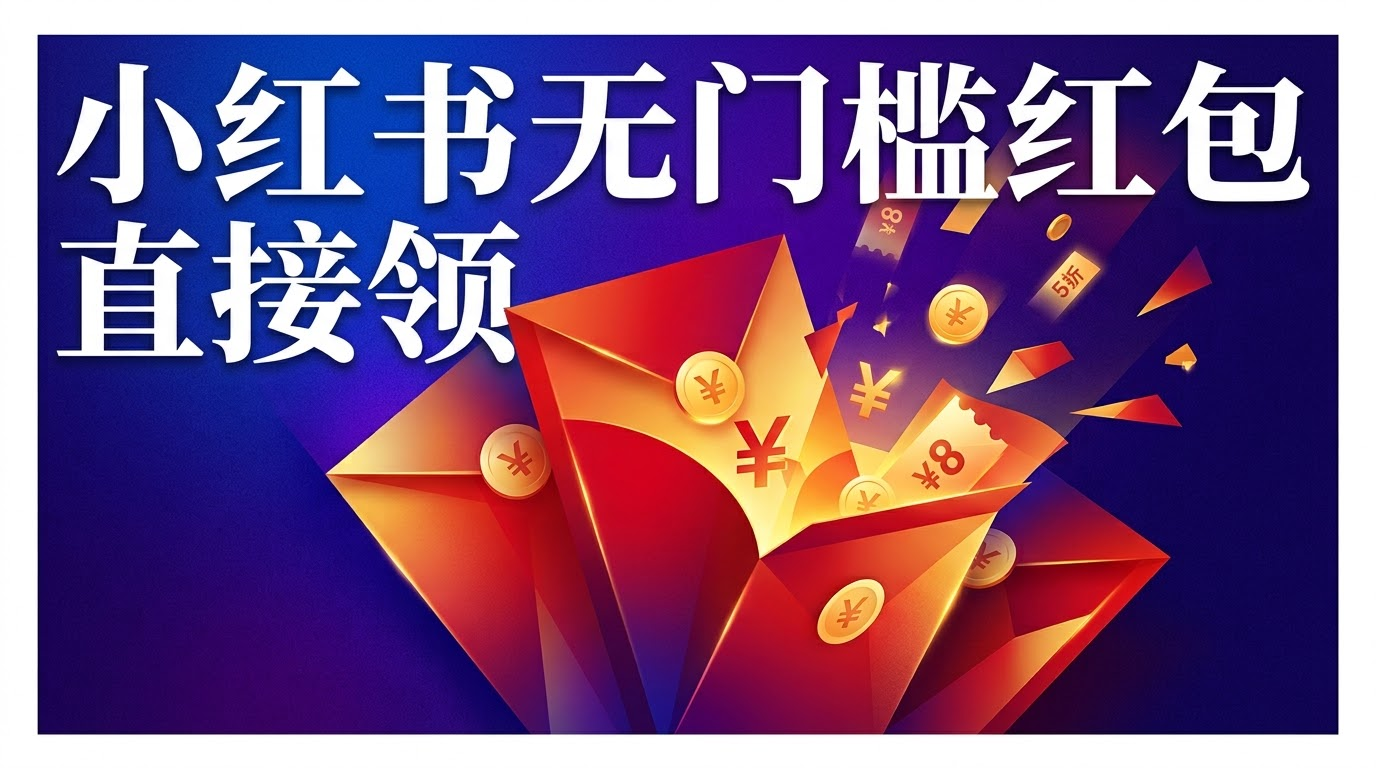 小红书无门槛红包，直接领
